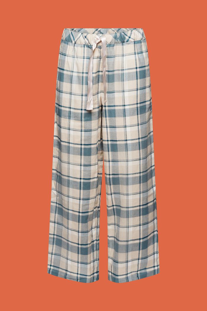 Flanelowe spodnie od piżamy w kratkę, TEAL BLUE, detail image number 6