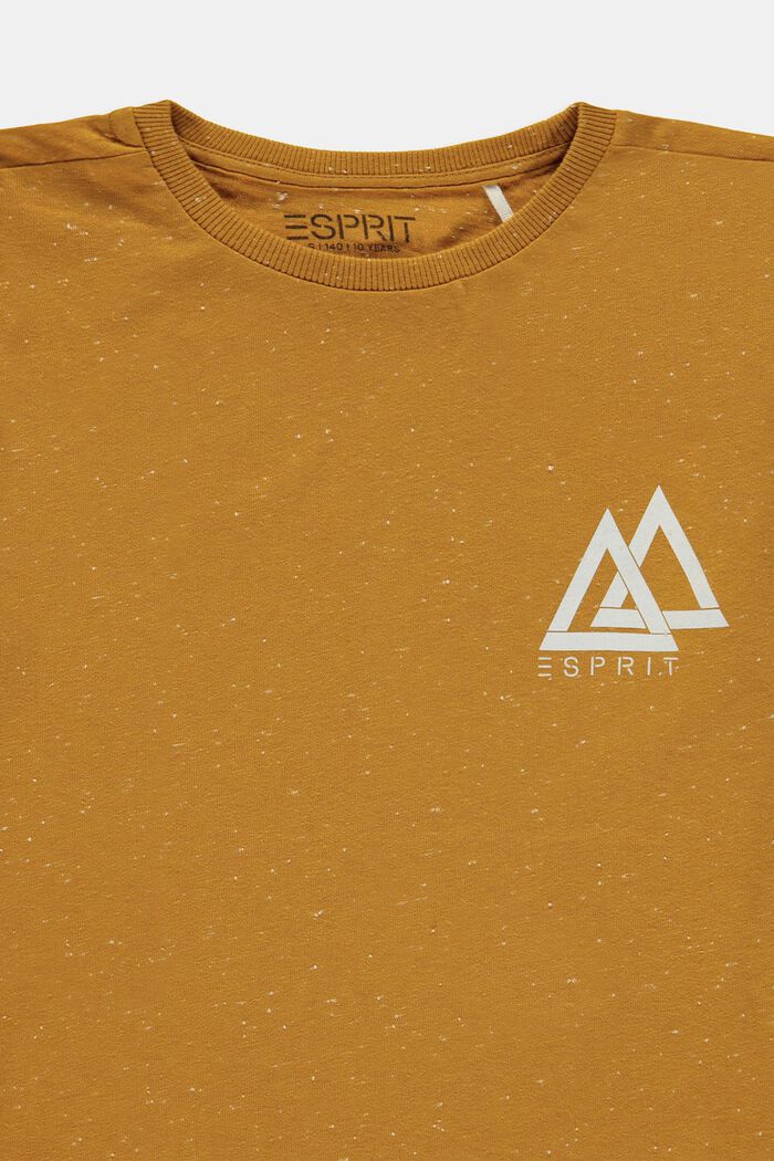 Bluzka z długim rękawem i nadrukiem z logo, BURNT ORANGE, detail image number 2