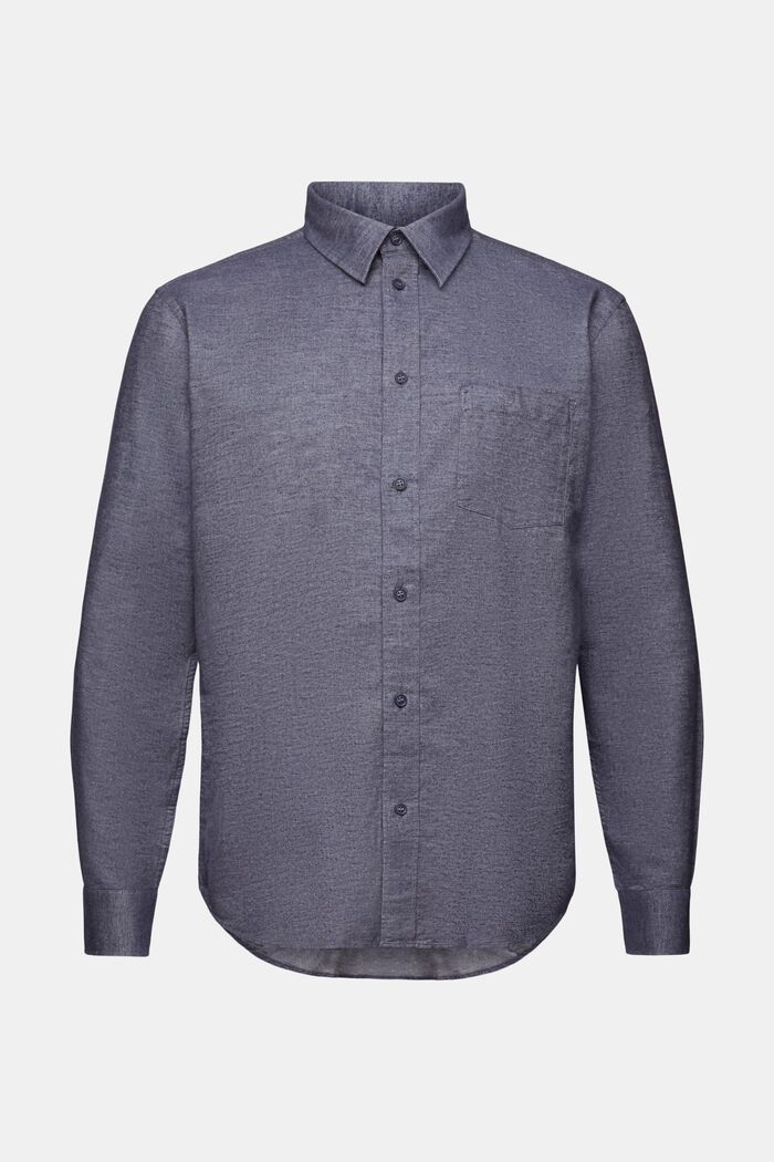 Melanżowa koszula, 100% bawełny, NAVY, detail image number 6