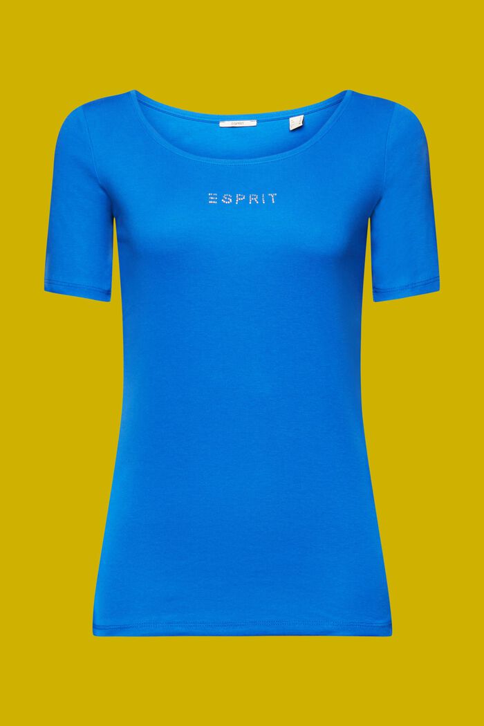 Dżersejowy T-shirt z mieniącym się logo, BRIGHT BLUE, detail image number 6