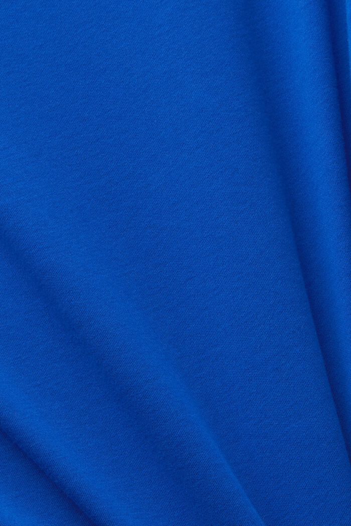 T-shirt melanżowy z dekoltem w serek, BRIGHT BLUE, detail image number 4