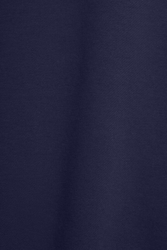 Bluza unisex z logo z bawełnianego polaru, NAVY, detail image number 5