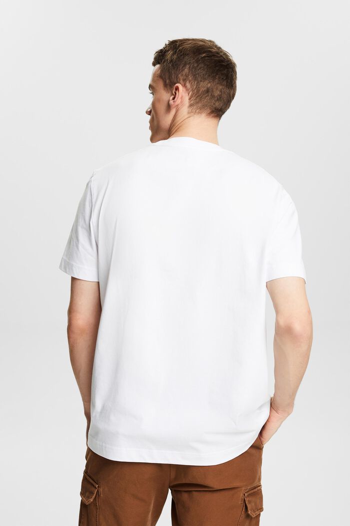 Logowany T-shirt z bawełnianego dżerseju, WHITE, detail image number 2