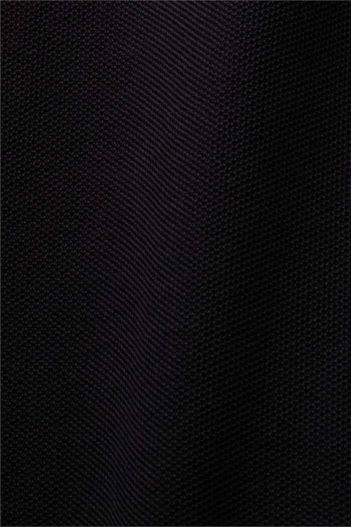 Koszulka polo z piki z połyskiem, 100% bawełna, BLACK, detail image number 4