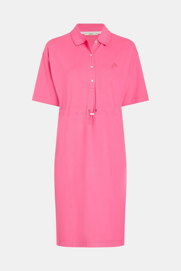 Plisowana sukienka w stylu koszulki polo z kolekcji Dolphin Tennis Club, PINK, detail image number 4