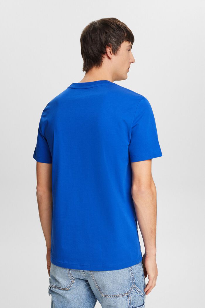 T-shirt z okrągłym dekoltem z dżerseju, BRIGHT BLUE, detail image number 3