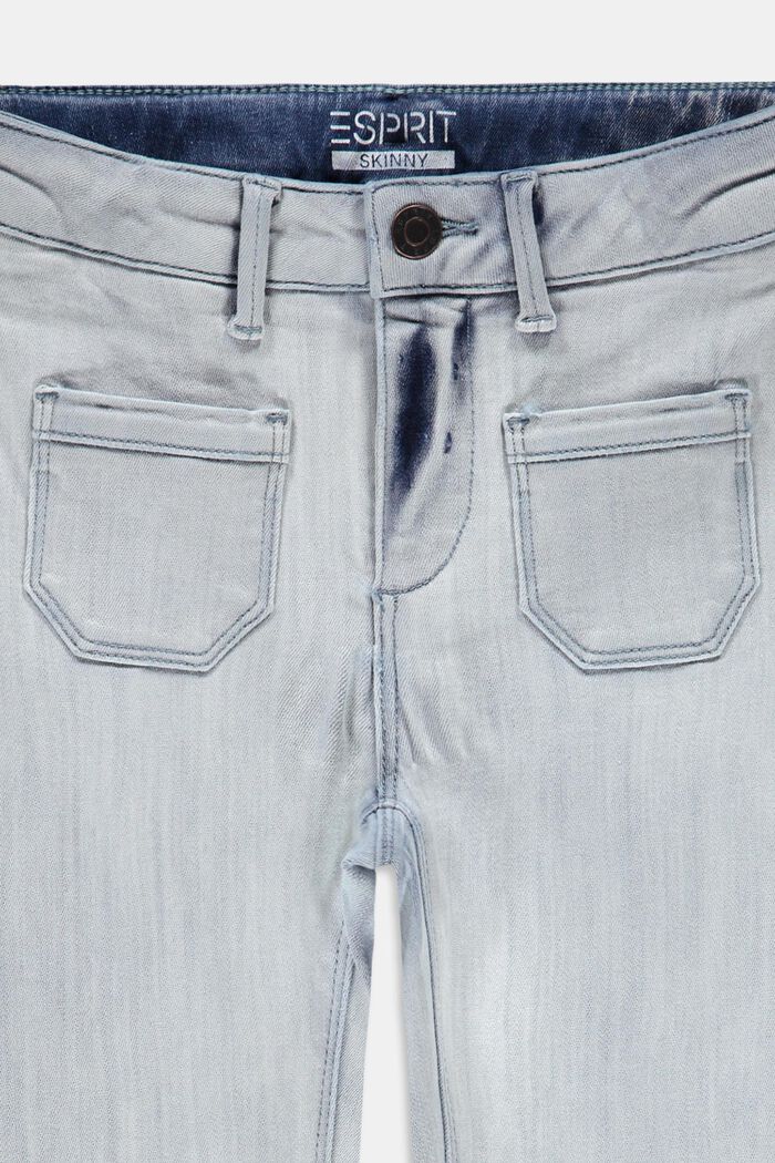 Elastyczne, wystrzępione dżinsy, BLUE BLEACHED, detail image number 2