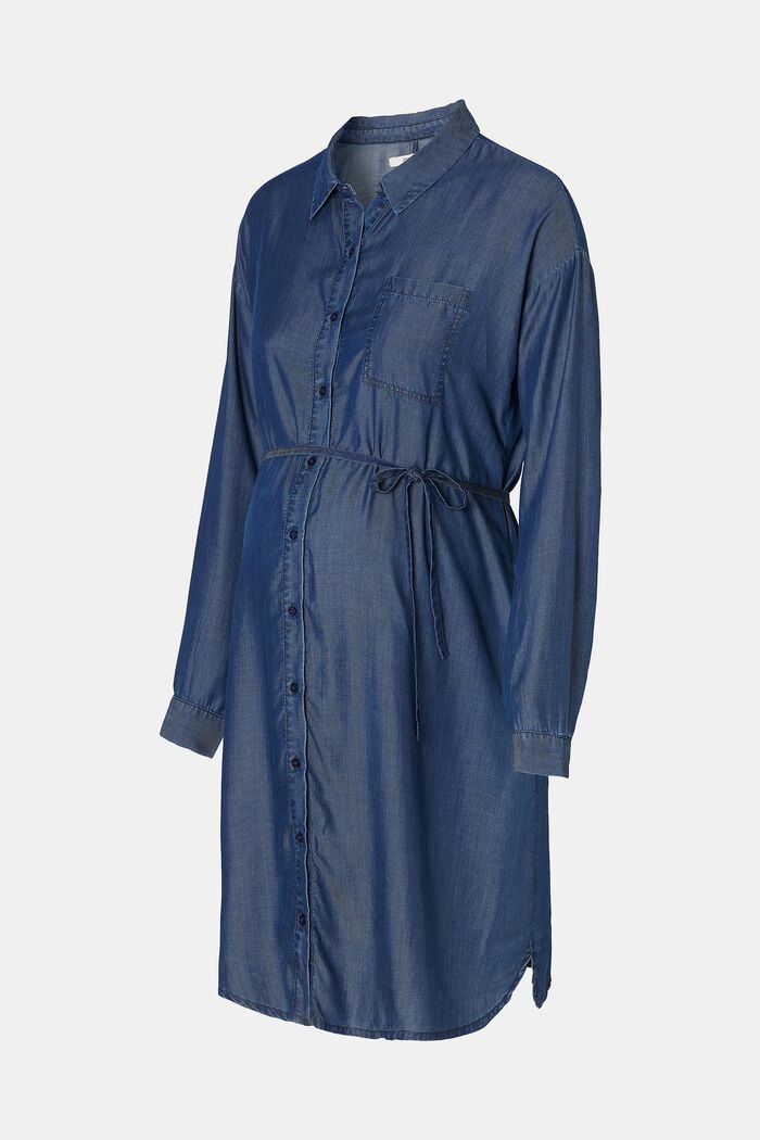Sukienka w dżinsowym stylu z guzikami, TENCEL™, BLUE DARK WASHED, detail image number 6