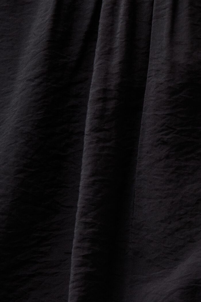 Bluzka w kopertowym stylu z marszczeniami, BLACK, detail image number 4