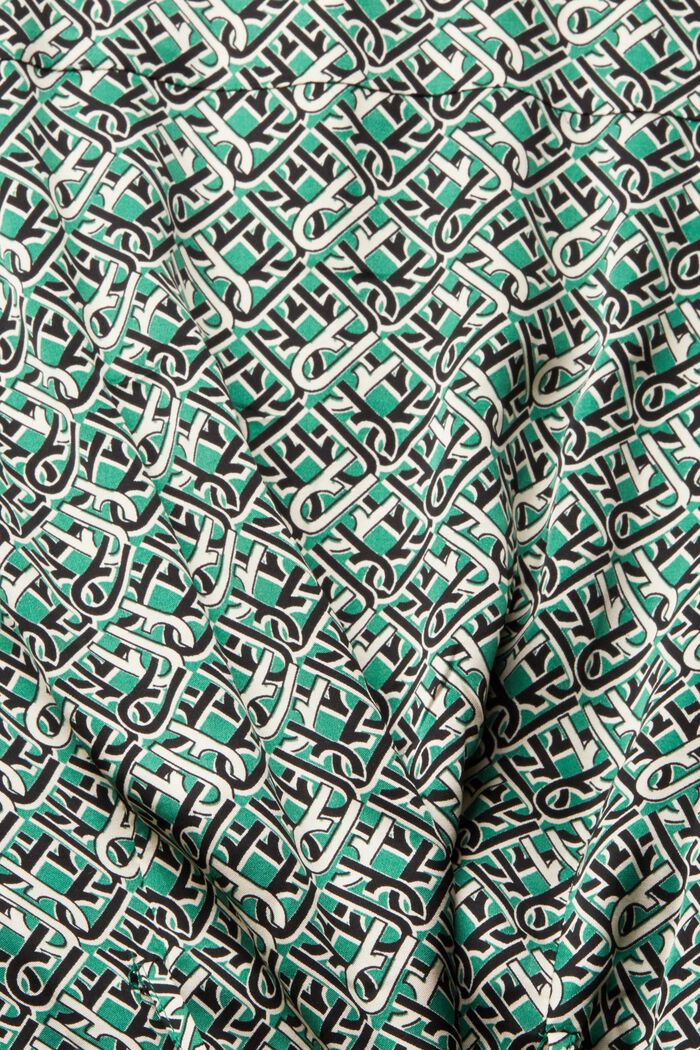 Wzorzysta sukienka o satynowym wyglądzie, EMERALD GREEN, detail image number 1
