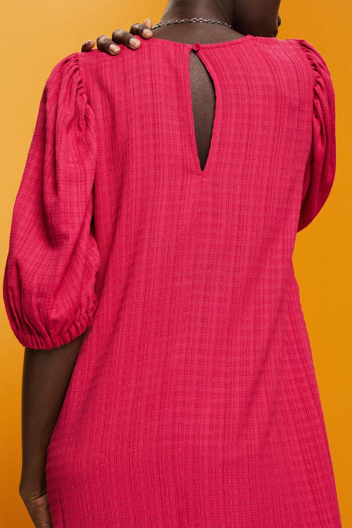 Fakturowana sukienka midi, DARK PINK, detail image number 4