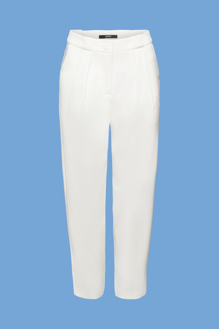 Skrócone spodnie twillowe, WHITE, detail image number 7