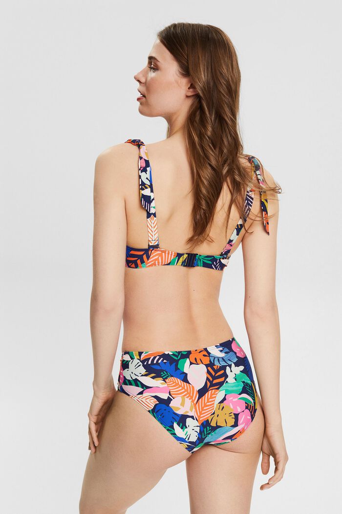 Kolorowy, wzorzysty top od bikini z regulowanymi ramiączkami, NAVY, detail image number 1