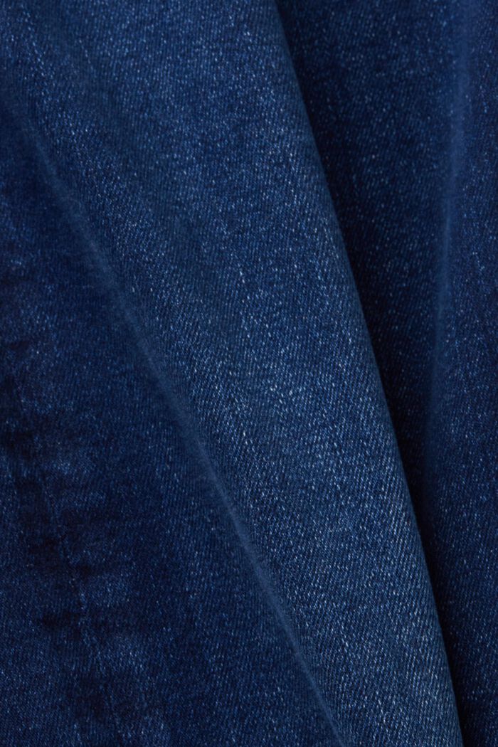 Elastyczne dżinsy straight leg, mieszanka bawełny, BLUE DARK WASHED, detail image number 6