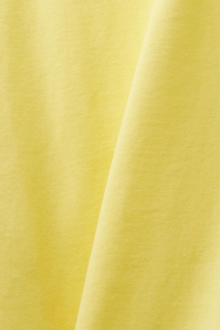 Koszulka z bawełny, LIGHT YELLOW, detail image number 6