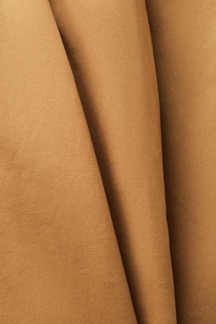 Proste spodnie chino z bawełny organicznej, CAMEL, detail image number 5