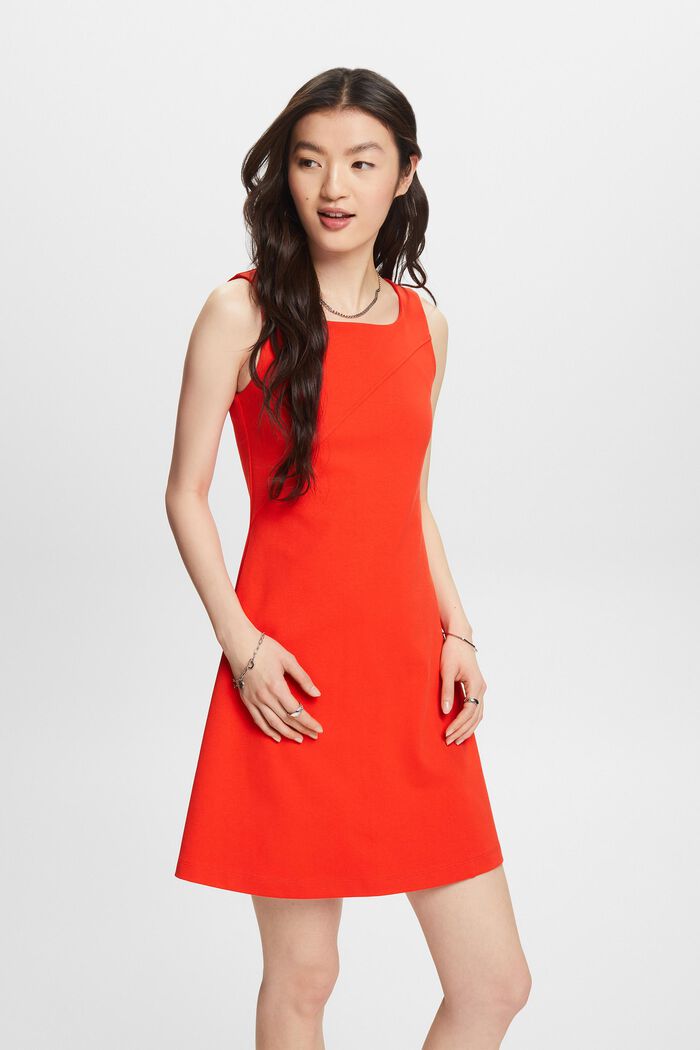 Sukienka mini punto bez rękawów, RED, detail image number 0