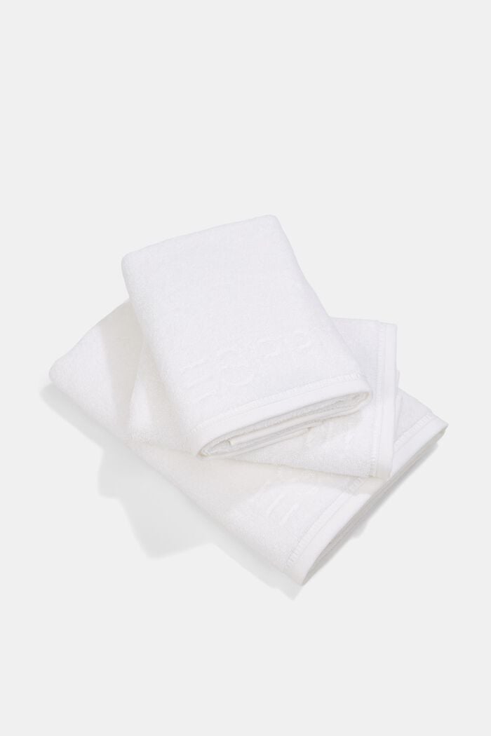 Z włóknem TENCEL™: zestaw 3 ręczników z froty, WHITE, overview