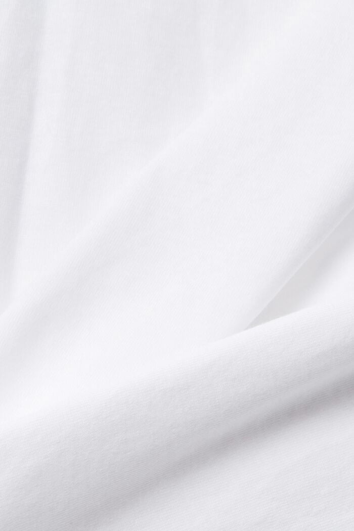 Bawełniany T-shirt z nadrukiem w kwiaty, WHITE, detail image number 4