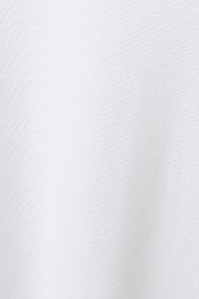 Koszulka z długim rękawem i zaokrąglonym dekoltem, WHITE, detail image number 6