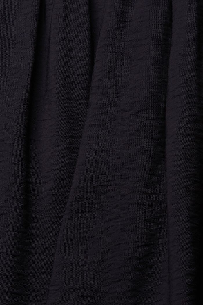 Lejące szorty bermudy w marszczonym stylu, BLACK, detail image number 1