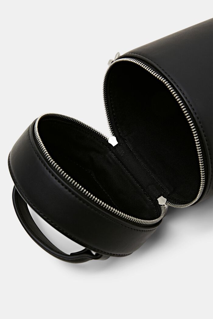 Cylindryczna torba worek, BLACK, detail image number 3