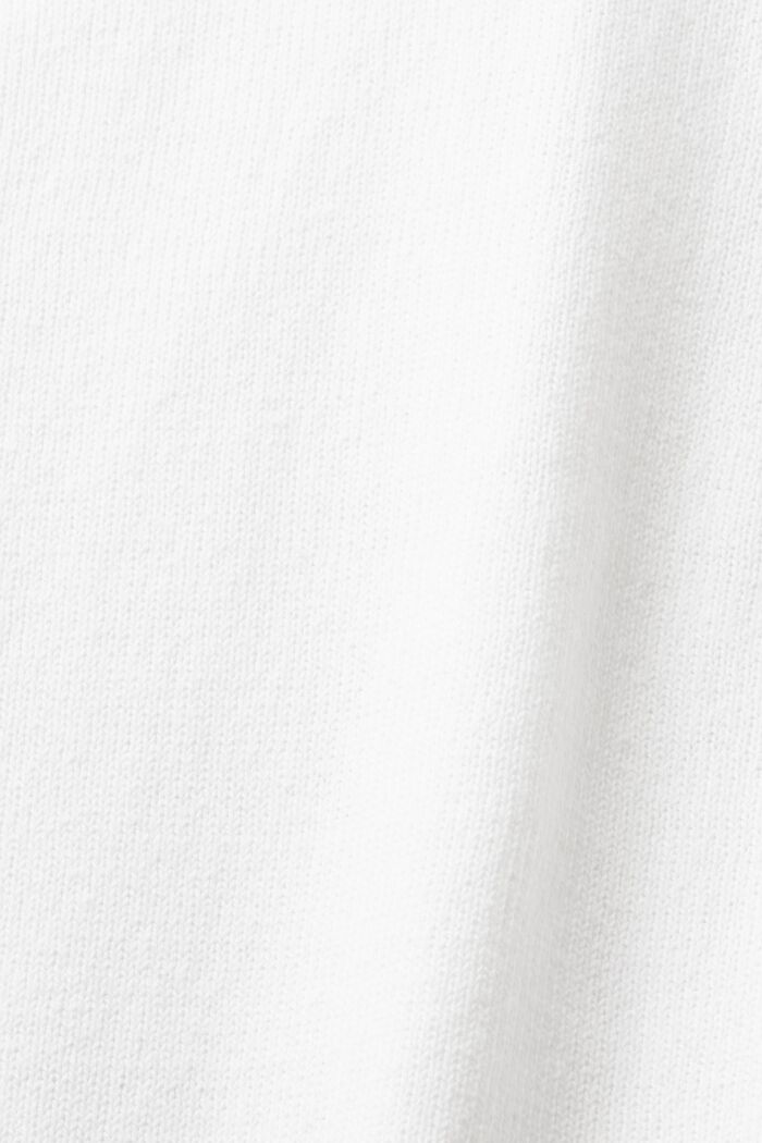 Sweter z bawełny i lnu, WHITE, detail image number 5
