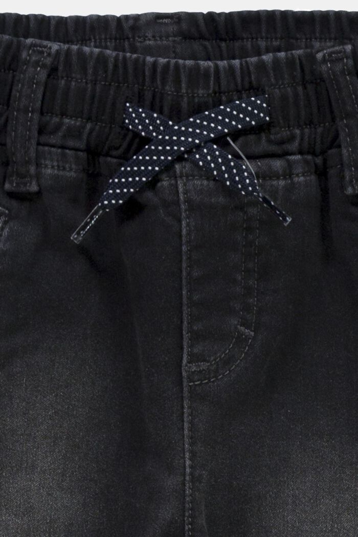 Dżinsy z elastycznym sznurkiem ściągającym, BLACK DARK WASHED, detail image number 2