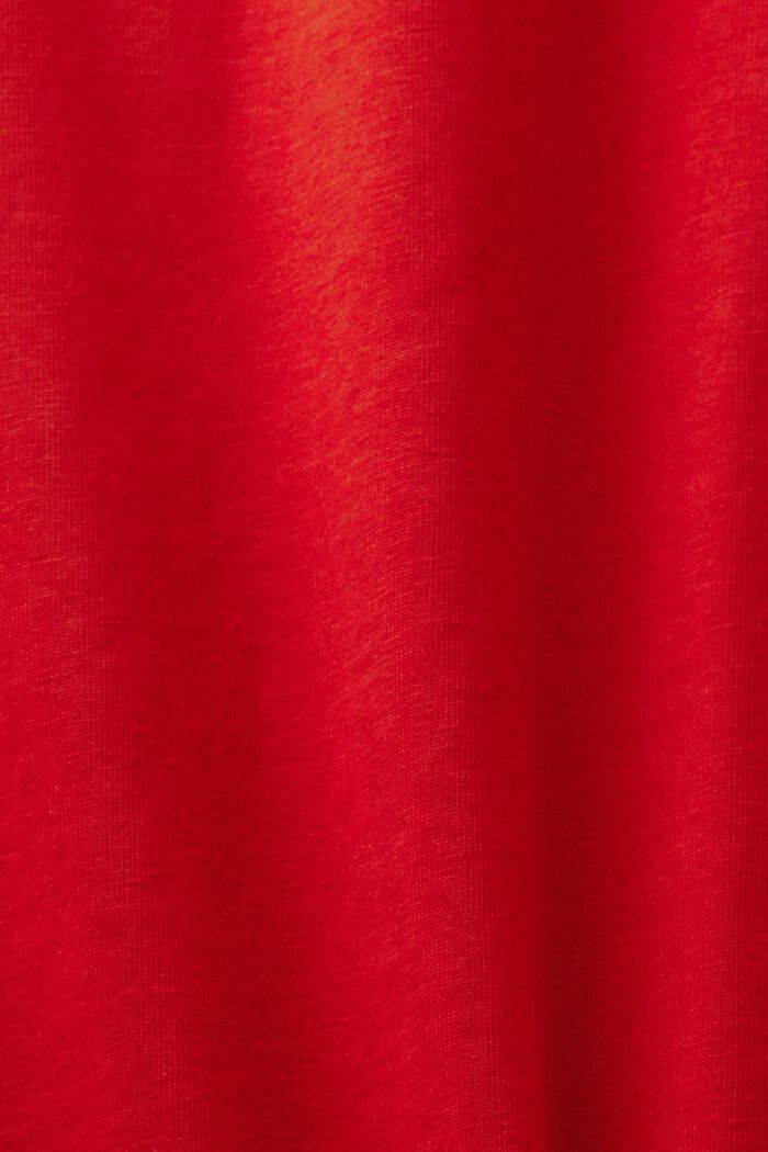 Bawełniany top henley, DARK RED, detail image number 6