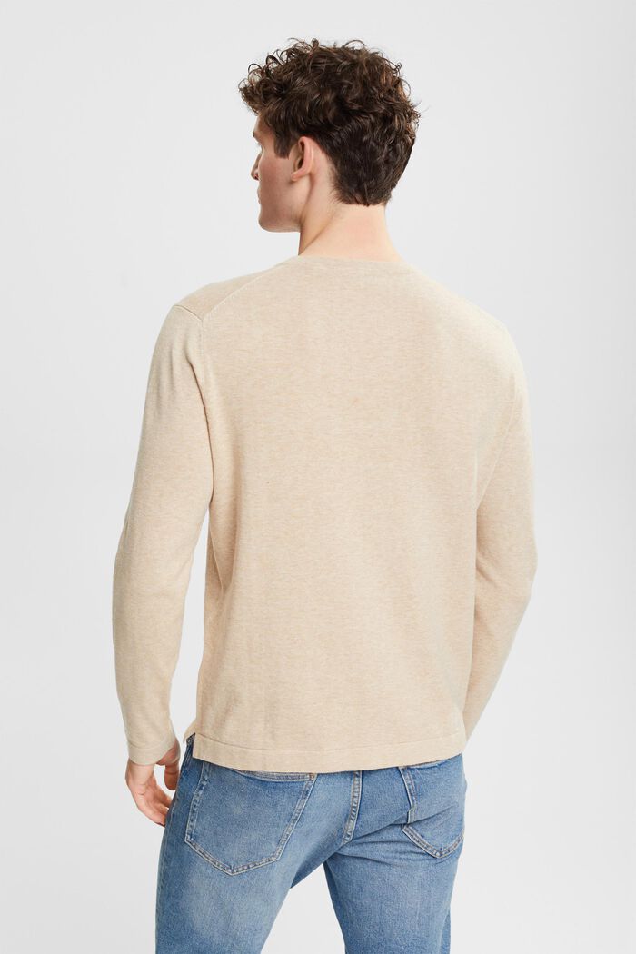 Sweter z kieszenią na piersi, CREAM BEIGE, detail image number 3