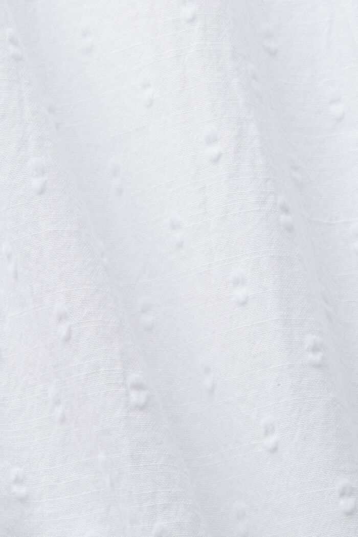 Bawełniana bluzka z haftem, WHITE, detail image number 5