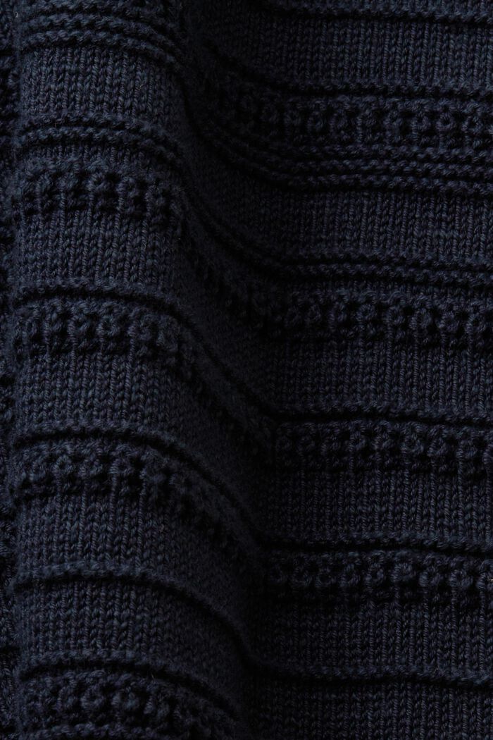 Fakturalny sweter z bawełny, NAVY, detail image number 5