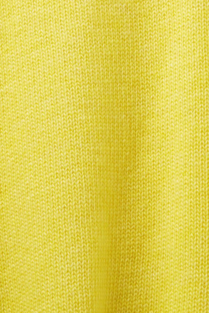 Sweter z półgolfem z mieszanki wełnianej, PASTEL YELLOW, detail image number 5