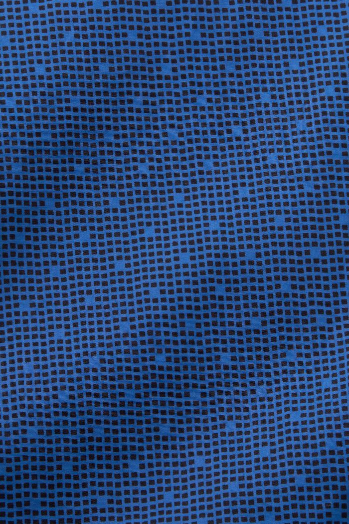 Wzorzysta koszula z przypinanym kołnierzykiem, 100% bawełny, BRIGHT BLUE, detail image number 4