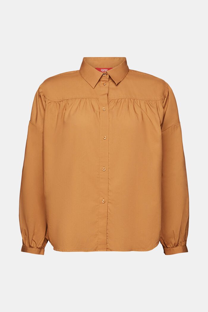 Bluzka z popeliny, 100% bawełny, CARAMEL, detail image number 6