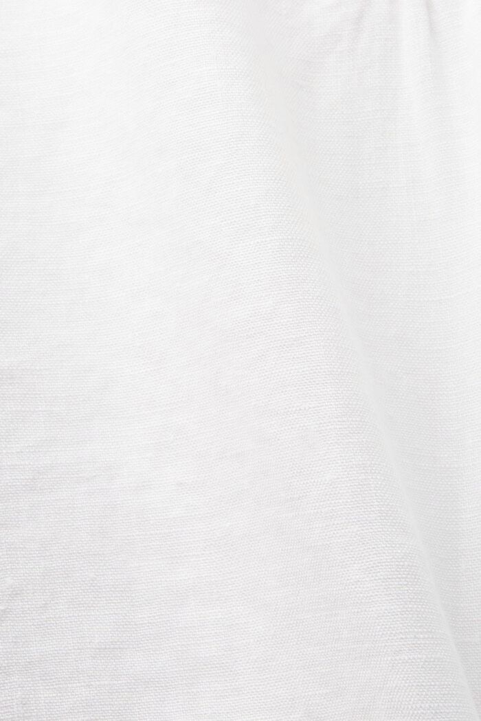 Lniana bluzka bez rękawów, WHITE, detail image number 5