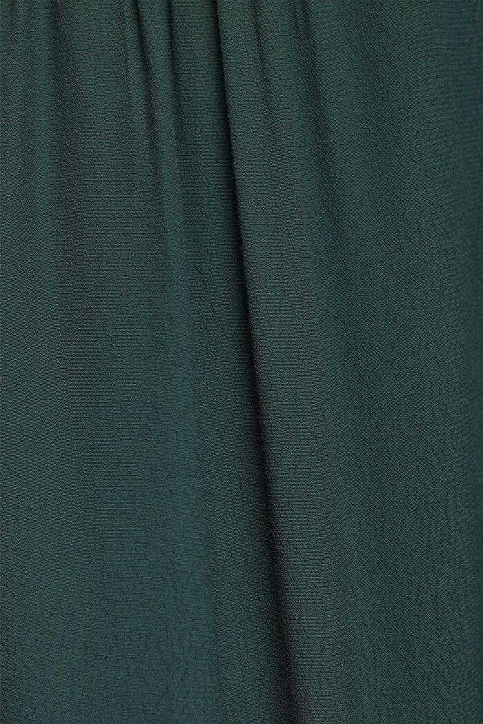 Bluzka z krepy, DARK TEAL GREEN, detail image number 5
