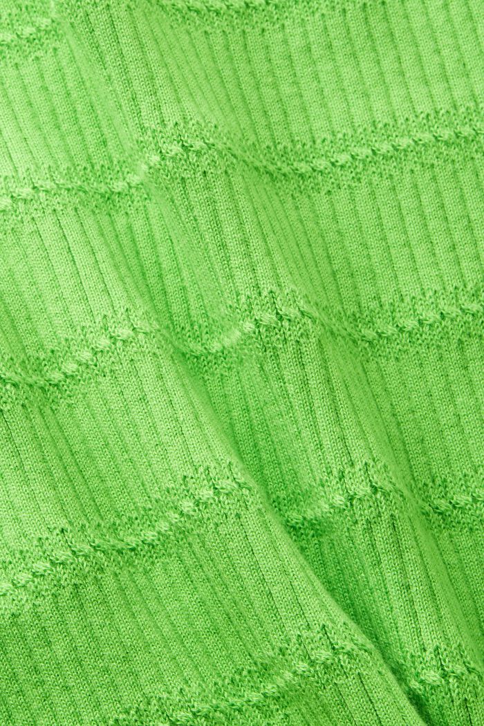 Sweter bez rękawów z dekoltem w serek, NEW CITRUS GREEN, detail image number 4