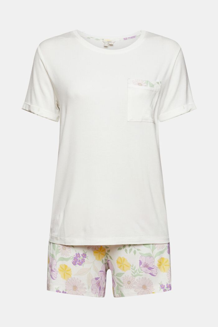 Piżama z krótkimi spodenkami, LENZING™ ECOVERO™