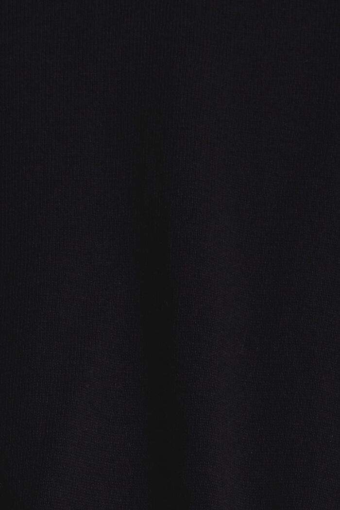 Dzianinowy sweter z bawełny, BLACK, detail image number 1