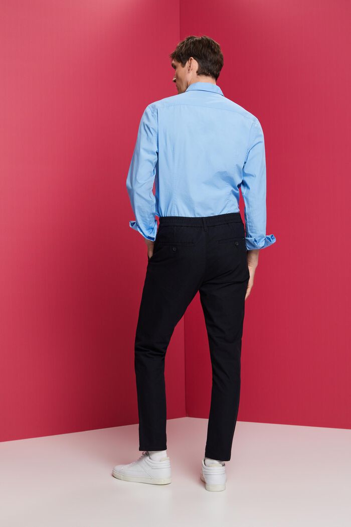 Szczotkowane spodnie chino, NAVY, detail image number 3