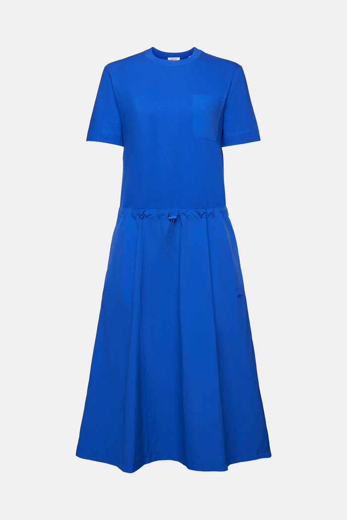 Sukienka midi z różnych materiałów, BRIGHT BLUE, detail image number 6