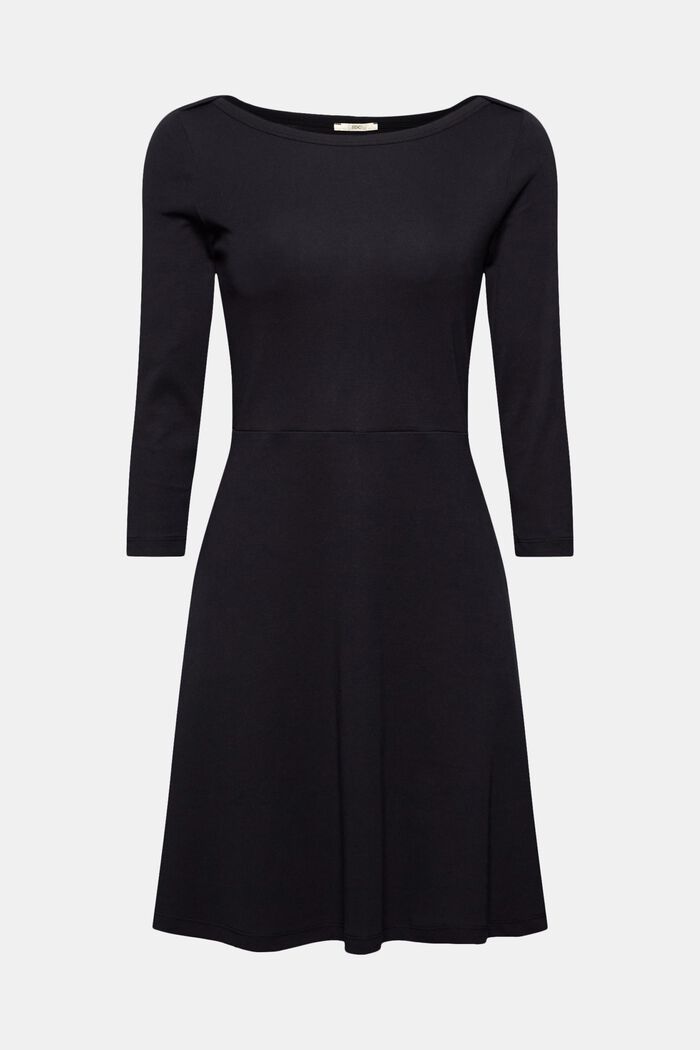 Dżersejowa sukienka z bawełny organicznej, BLACK, detail image number 0