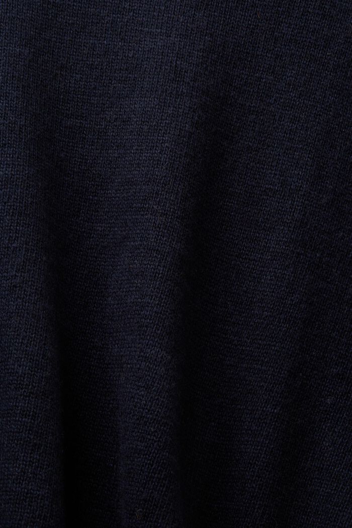 Sweter z półgolfem z mieszanki wełnianej, NAVY, detail image number 5