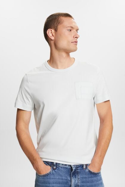 Dżersejowy t-shirt z haftem, 100% bawełny