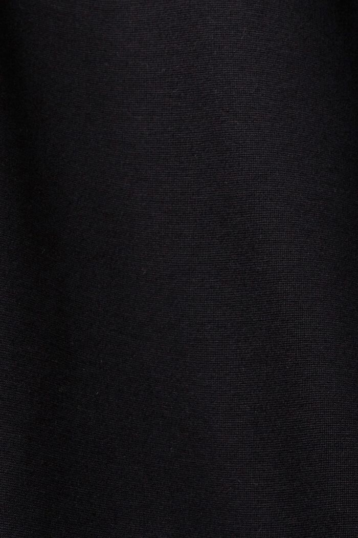 Spódnica midi z jerseyu z marszczonym detalem, BLACK, detail image number 1