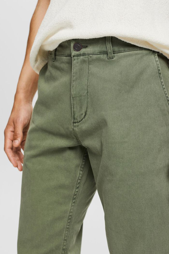 Spodnie chino z bawełny, GREEN, detail image number 2
