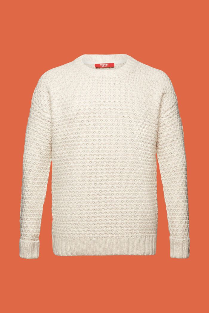 Sweter z okrągłym dekoltem z grubej dzianiny, ICE, detail image number 7