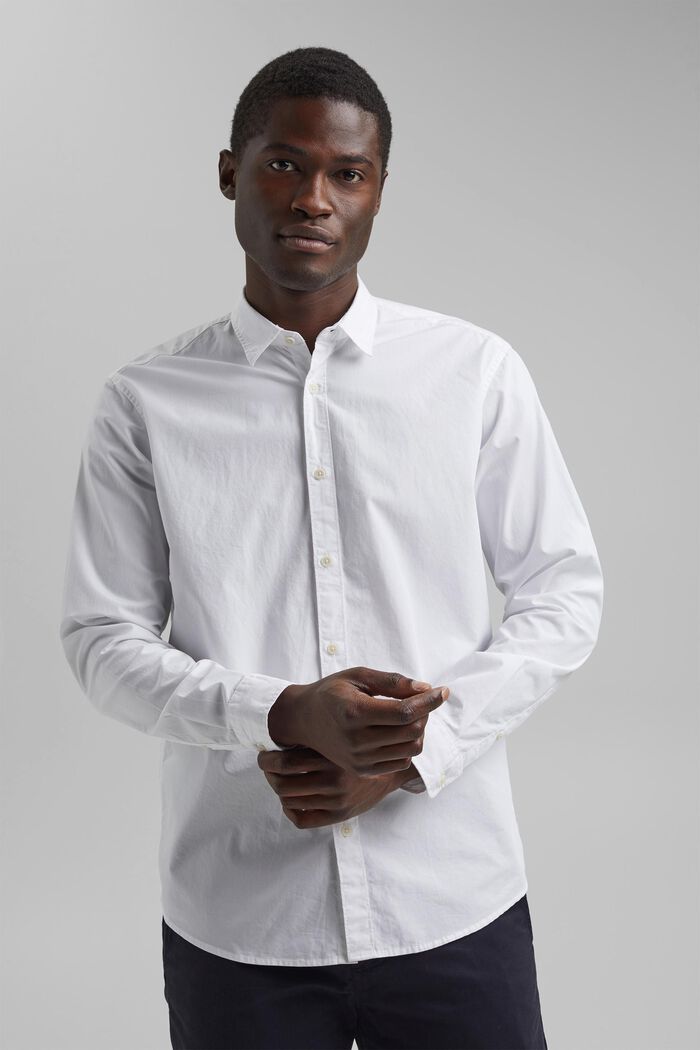 Koszula ze 100% bawełny ekologicznej pima, WHITE, detail image number 5